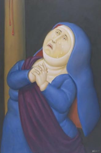 Affiche Fernando Botero Crying Nun impression sur toile abstraite 40x60cm pour salon