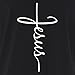 Jesus Cross Script T-Shirt XXX-LargeBlack 0