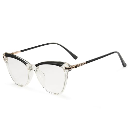 Image of Cyxus Cat Eye Blue Light Blocking Glasses for Women Men Tr90 Frame Anti Eye Strain UV400 Protection Computer Glasses 8189