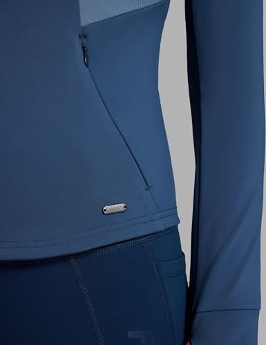 Image of FitsT4 Sports Womens Equestrian Riding Shirts Long Sleeve Fleece Lined Horse Full-Zip Winter Thermal Jackets