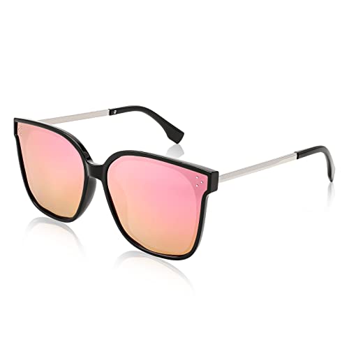 FEISEDY Sunglasses Womens, Oversized Retro Square Polarized Sunglasses, Trendy Shades UV400 B2901