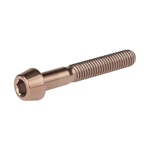 Image of Titanium Ti Bolt M5x9 16 18 20 25 30 35 40 45 50 55 60mm Tapered Head Screws Pack of 4 (M5x35mm, Bronze)