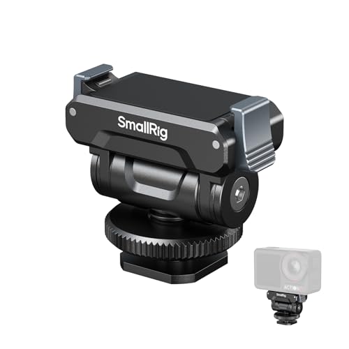SMALLRIG Supporto adattatore per flash dji Osmo 360/Action 5 Pro/4/3, con supporto a sgancio rapido, inclinabile 180° - 5436