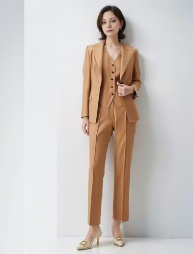 Women's Suits 3 Piece Business Lady Suit Single Breasted Blazer Vest Pant Suit Set2