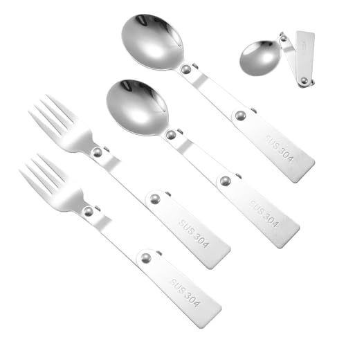Vajilla Plegable De 4 Piezas, Vajilla Plegable De Acero Inoxidable, Vajilla Multifuncional, Juego De Vajilla Portátil, Vajilla De Viaje Al Aire Libre (2 Tenedores + 2 Cucharas) Vajilla Plegable De 4 Piezas, Vajilla Plegable De Acero Inoxidable, Vajilla Multifuncional, Juego De Vajilla Portátil, Vajilla De Viaje Al Aire Libre (2 Tenedores + 2 Cucharas)