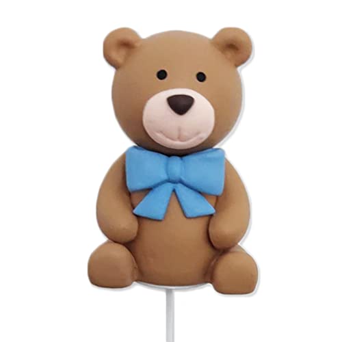 Baby Bear Cake Topper Boy for Birthday Baby Shower Baby Boy Blue (Blue bear)