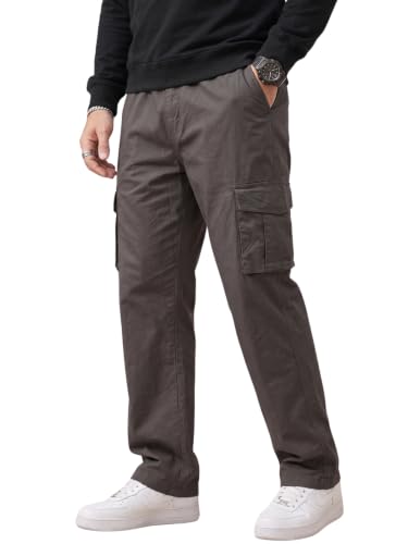Image of Leriya Fashion Men Cargo Pants | 6 Pocket Cotton Cargo Joggers for Men | Loose Fit Stylish Pant with Pockets | Casual Baggy Trousers & Streetwear Lower (Available in Plus Size)