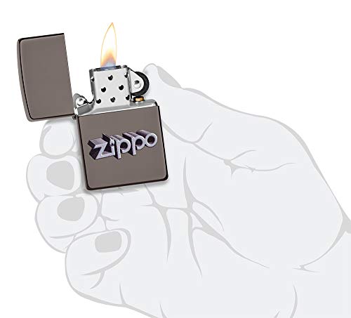 Encendedor Zippo Black Ice Logo 3D miniatura 5