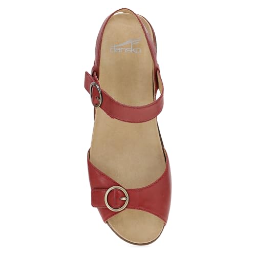 Image of Dansko Candace Wedge Sandal for Women -Comfortable Wedge with Arch Support -Fully Adjustable Straps-Versatile Casual to Dressy Footwear -Lightweight Rubber Outsole