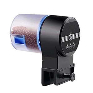 Automatic Feeder Aquarium Goldfish Smart Timing Auto Fish Feeder Timer Food Feeding 8/12/24 Hours Timer Feeding Battery Operated/USB Power Aquarium Fish Tank Food Dispenser (Color : AK-01) (Ak)