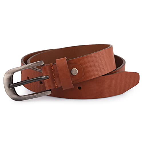 Image of Genuine Leather Belt for Kids, Black /Brown Colour Adjustable Belt with Metal Buckle, Belt for Formal, Casual & Jeans Wear, Waist 20-24-28-30 Inch 3|5|7|9|11 Yrs