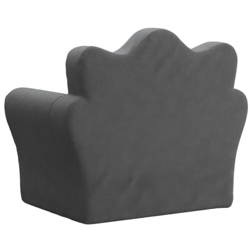 Miniatura 7 de Vidaxl Sofá Cama Infantil Felpa Suave Gris Antracita