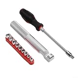 Riemenersatzwerkzeug, 11-teiliges Set, zweiseitiger Steckschlüsselsatz zum Entfernen des Kupplungsdeckels, robuste Metallkonstruktion, effiziente Befestigungshandlung, professionelle