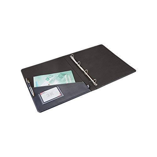 2K 503L Suni Deri, 4 Halka Mekanizmalı Klasör Lacivert, A4