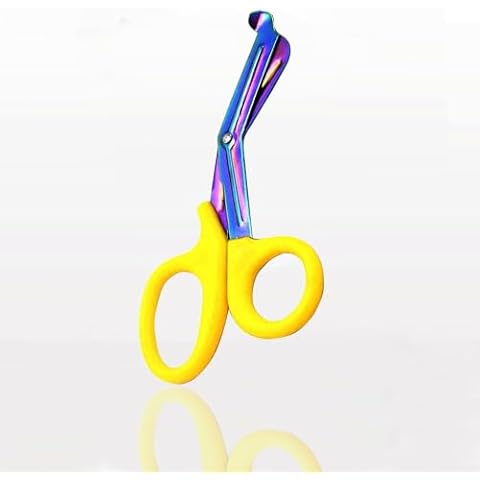 Laja Imports Yellow Heavy Duty Military Style Trauma Emt/Paramedic Shears Multi Rainbow Color for Educational Use Cover