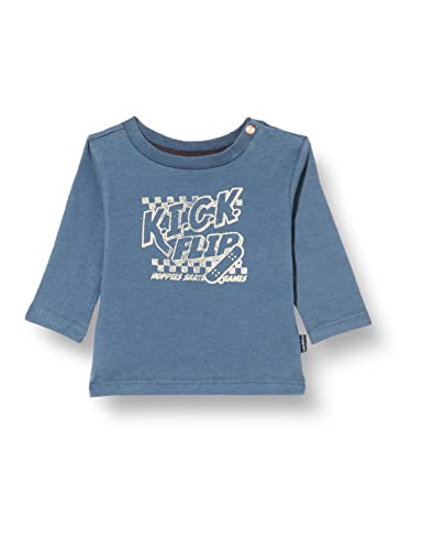Noppies Baby Baby-Jungen Boys Tee Jystrup Long Sleeve T-Shirt, China Blue-P965, 92 Cover