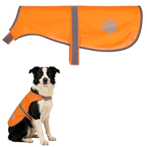Reflective Dog Hunting Vest Orange - High Visibility Adjustable Reflective Pet Vests - Lightweight Breathable Dog Safety Vest for Hunting Training & Cars Accidents