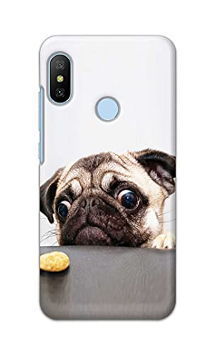 Image of PRINTFIDAA� Printed Hard Back Cover Case for Mi A2 Back Cover (Pug Dog) -2808
