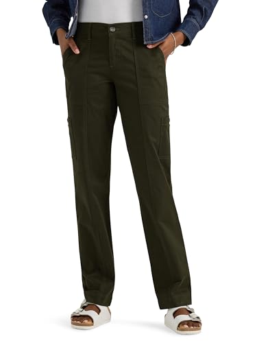 Lee Women's Ultra Lux Comfort with Flex-to-Go Utility Pant Dark Olive Night 18