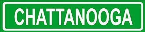 Chattanooga Green Great For Any Room Show Your City Love Cartello stradale in metallo 10,2 x 40,6 cm