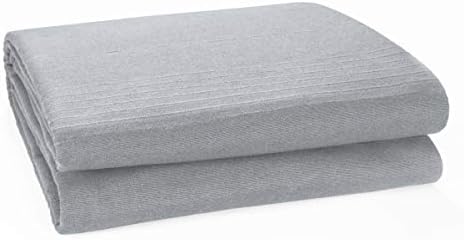 EHC Classic Rib Cotton Throw, Sofa Settee Bed Throw Bedspread - 250cm x 380cm, 100" x 150" Inches Fits 4 or 5 Seater Sofa or Super King Size Bed, Smoke