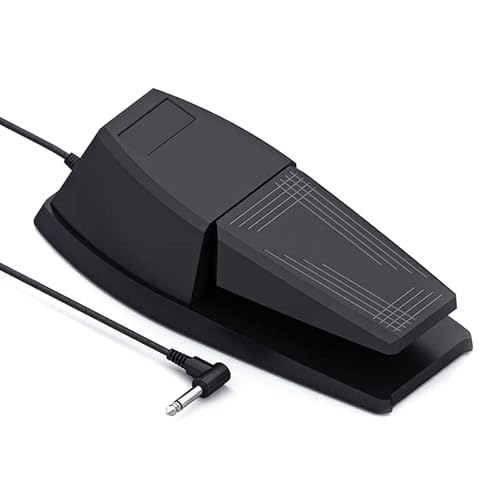 Piano Sustains - Pedal de teclado con textura ABS, adecuado para teclados digitales, instrumentos, base de silicona antideslizante, piano digital con interruptores de polaridad