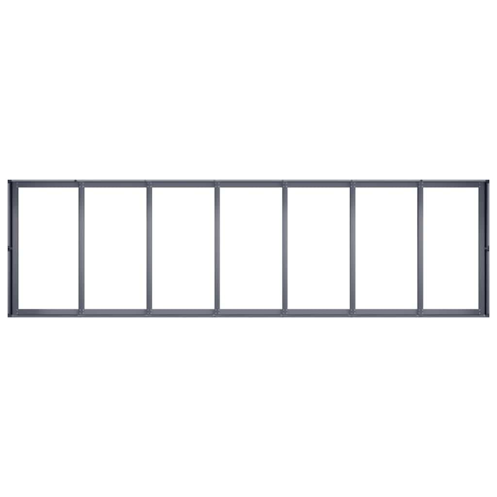 vidaXL Doniczka Antracyt 280x80x40 cm Stal, doniczka, stojak na rośliny, podniesione łóżko, stojak na doniczki, tacka na rośliny, doniczka ogrodowa