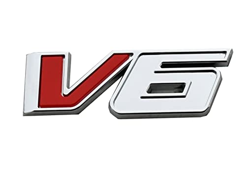 Image of 1x NEW Bed Fender V6 Emblem Tailgate 3D Sticker Badge Replacemewnt for 17-18 Canyon Colorado 23349280 (Chrome)