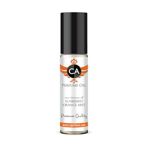 CA Perfume Originals Sunkissed Orange Mist Unisex Fragrance Oil Fruity Scent Long Lasting Perfumes for Women &amp; Men Travel Size TSA Ready Mini Parfum Body Oil Roll-on 0.33 Fl Oz 10ml
