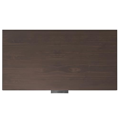 SIMPLIHOME Hollander Small Desk - 38-Inch Wide Solid Wood Writing Desk in Warm Walnut Brown, Contemporary Home Office Computer Table for Study or Compact Space with Flip-Down Keyboard Tray