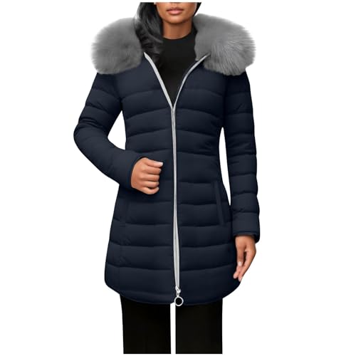 GOHRSHA Cute Winter Outfits for Women Zip Up Padded Coat