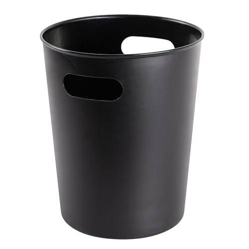Caneca plástica 2.64 galones con asas recortadas negra