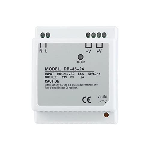 Transformateur 24V DR-45-24 alimentation rail DIN 45W écran LED - 2