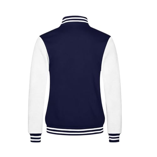 Varsity Jacket Men Fleece Button Down Baseball Oversized Cardigans - image 7