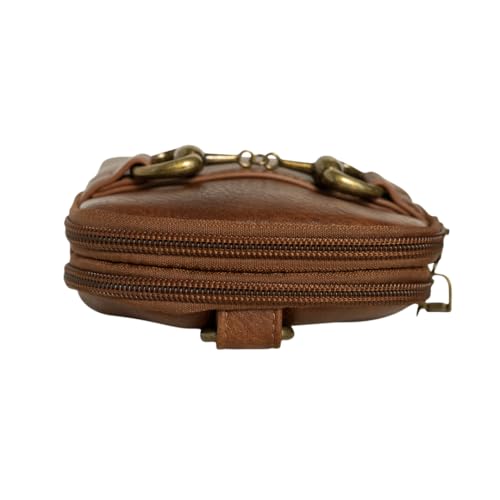 AWST Int'l Snaffle Bit Crossbody Phone Bag-Dark Brown3
