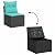 YLIEHS Enhance Outdoor Comfort with 6-Piece Patio Set, Cushions Included, Water-Resistant Storage, Black Rattan
