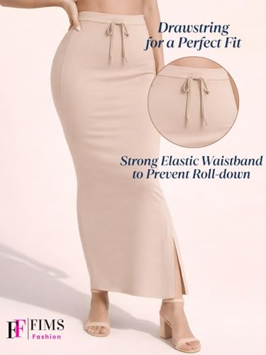 Women wearing saree shapewear petticoat with slim fit design