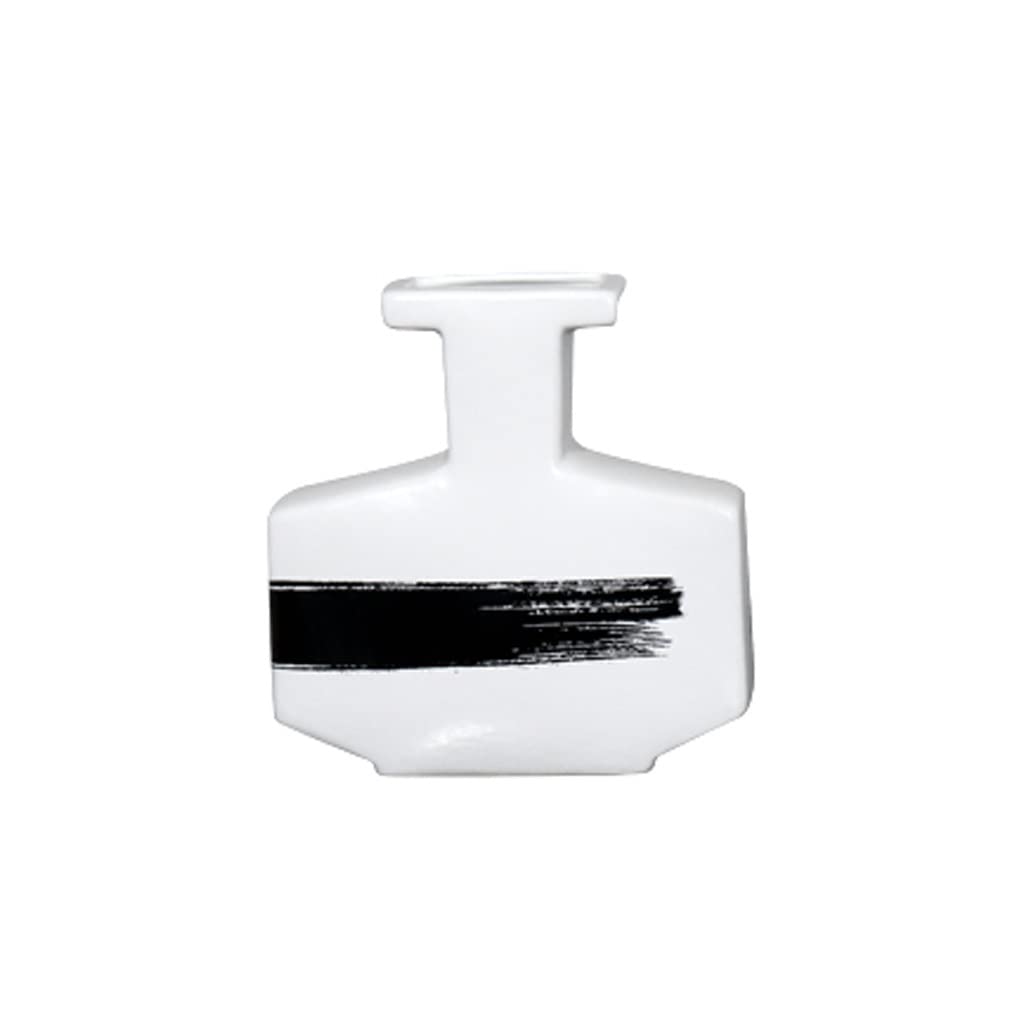 Vase en céramique moderne géométrique de 22cm pour décoration de bureau