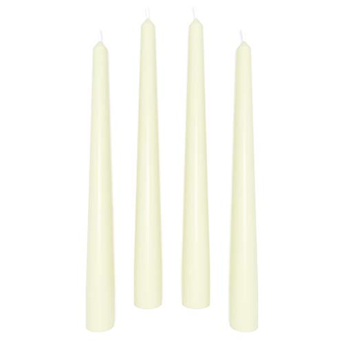 Sonedly 8 Inch Taper Candle 4 Pack - Unscented Hand-Dipped Tapered Candles Long Burning Perfect For Home Interior - Dripless And Smokeless Tapered Candles For Home - 6-Hour Burning Ivory Candles #TOP22