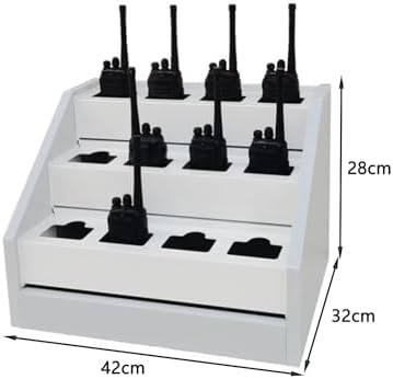 Universal Handheld Radio Holder - Wall Mounted Storage Cabinet for Walkie-Talkies & Two Way Radios - Microphone Hanger for Easy Access & Organization - 80.5x22x20cm, Durable, Space-Saving Solution