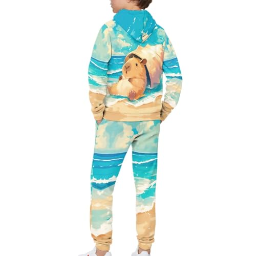 HUIACONG Kids Children Sweatsuits for Boys Sweat Suit for Girls Sweat Set4