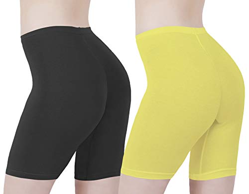 Image of Buy That Trendz Cotton Lycra Tight Fit Stretchable Cycling Shorts Womens | Shorties for Active wear /Exercise /Workout /Yoga /Gym /Cycle /Running Red Grey Combo Pack of 2