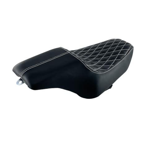 Siège moto Sportster XL48 XL883 en PU premium noir aux finitions soignées