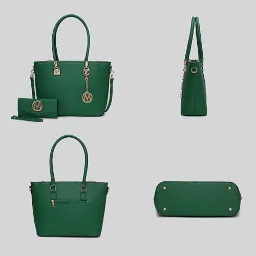 Image of Mia K Collection Crossbody Shoulder Handbag for Women, PU Leather Pocketbook Top-Handle Purse Tote-Satchel Bag