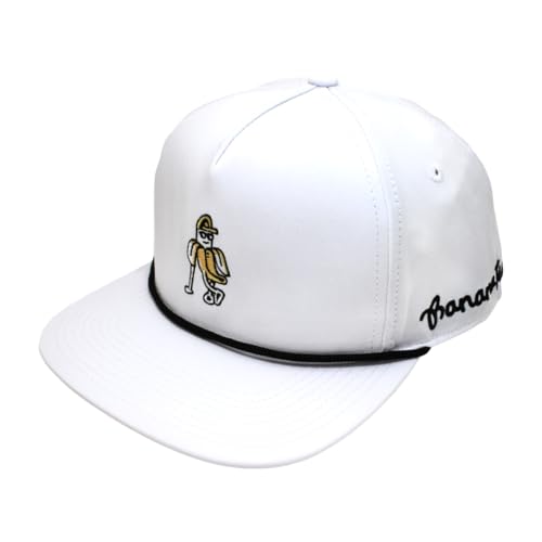 BananaTee Golf Performance Hat - Fun, Vibrant, and Lightweight Golf Cap with Unique Logo, White Rope, One Size