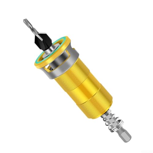 Broca avellanada, 4 flautas con tope de profundidad ajustable para madera, metal, plástico, agujero cónico, perforación semiautomática de panel (4 mm)