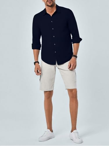 Image of TAGDO Men's Cotton Blend Full Sleeve Solid Shirt with Pocket (5169)