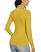 Golden Yellow Turtle Neck Shirt for Women Winter Thermal Underscrubs Tops Long Sleeve Sexy Winter Fall (Golden Yellow M)