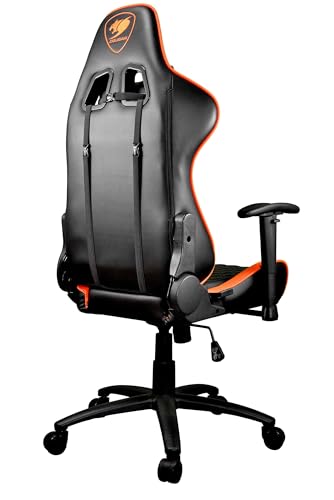 Cougar Armor One Poltrona Gaming, Finta Pelle, Nero/Arancione, Medio, Similpelle, Multicolor, Médium - Sedia gaming - Immagine 7