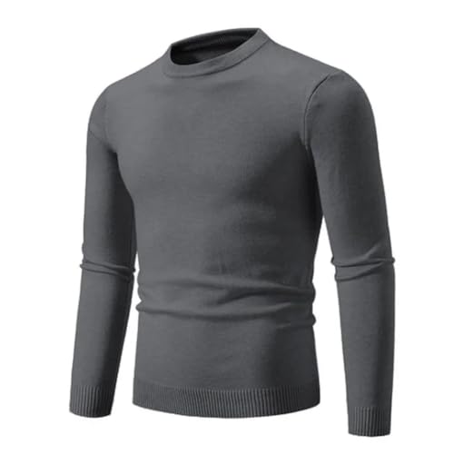 Men's Thin Casual Solid Long Sleeves Knitted Sweater Round Neck Casual Business Sweaters2